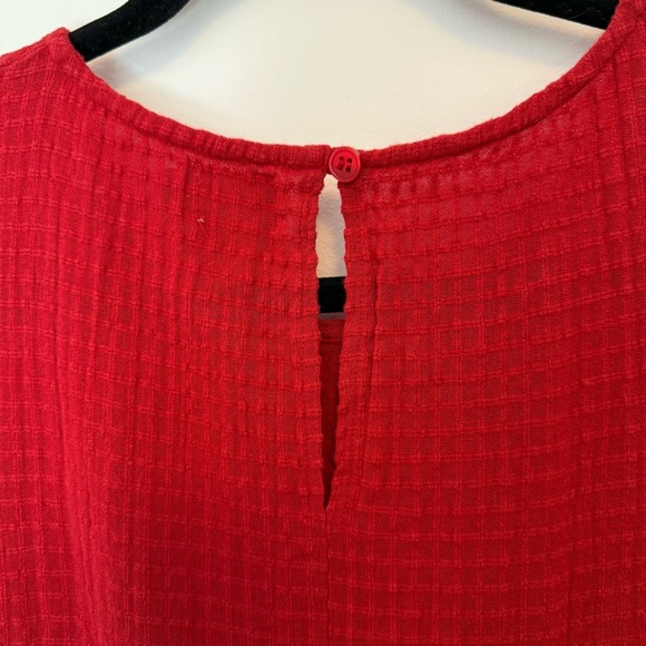 ASOS Cotton Red Babydoll Mini Dress Size 10 - Picture 3 of 6